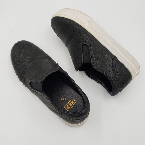 ASH "Jungle" Black Leather Platform Sneaker - Picture 1 of 16